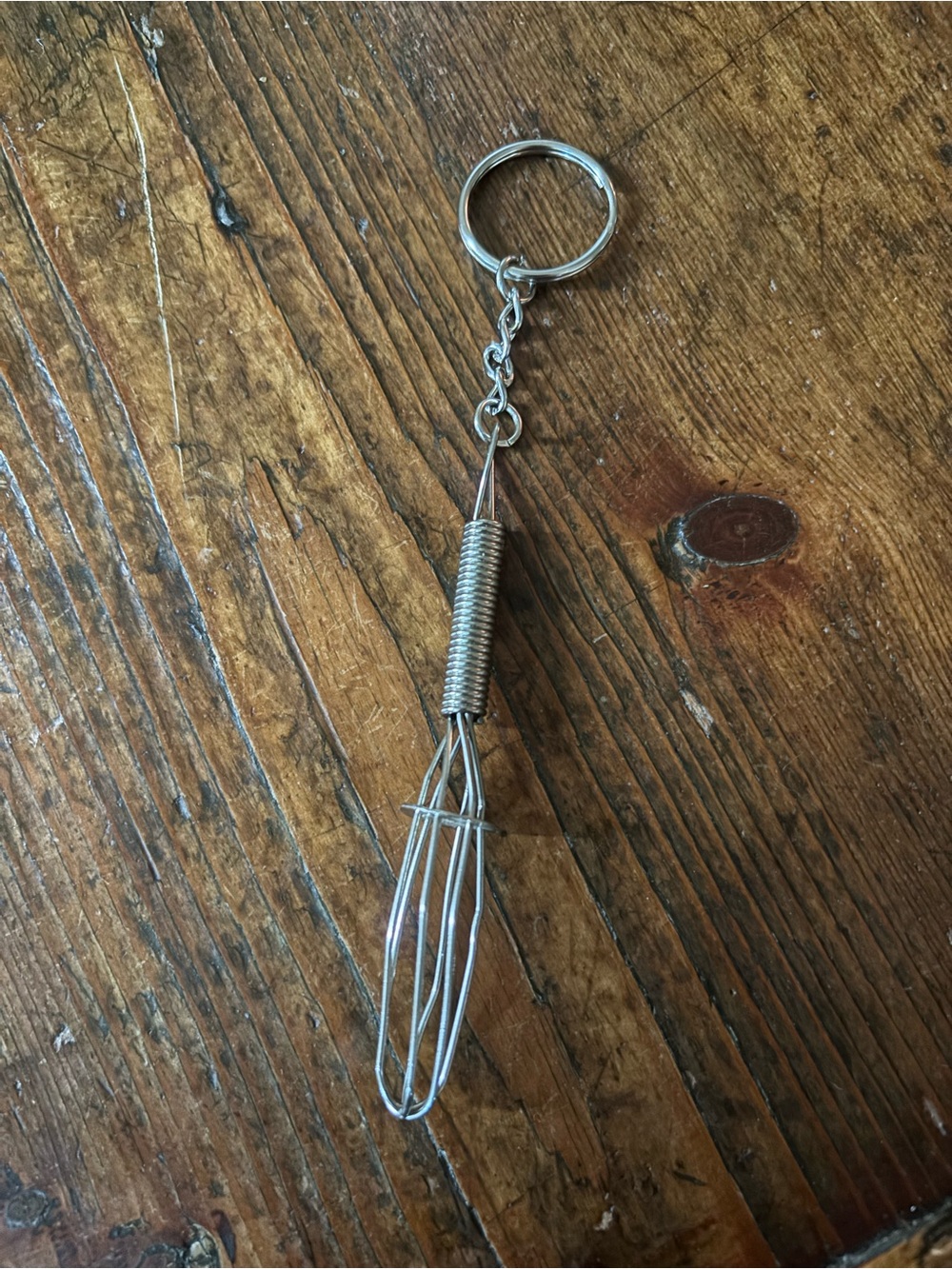 Silver Mini Whisk Keychain - Unbranded